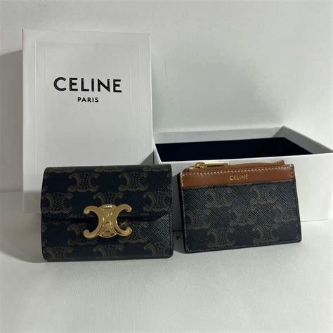 celine compact wallet with coin.